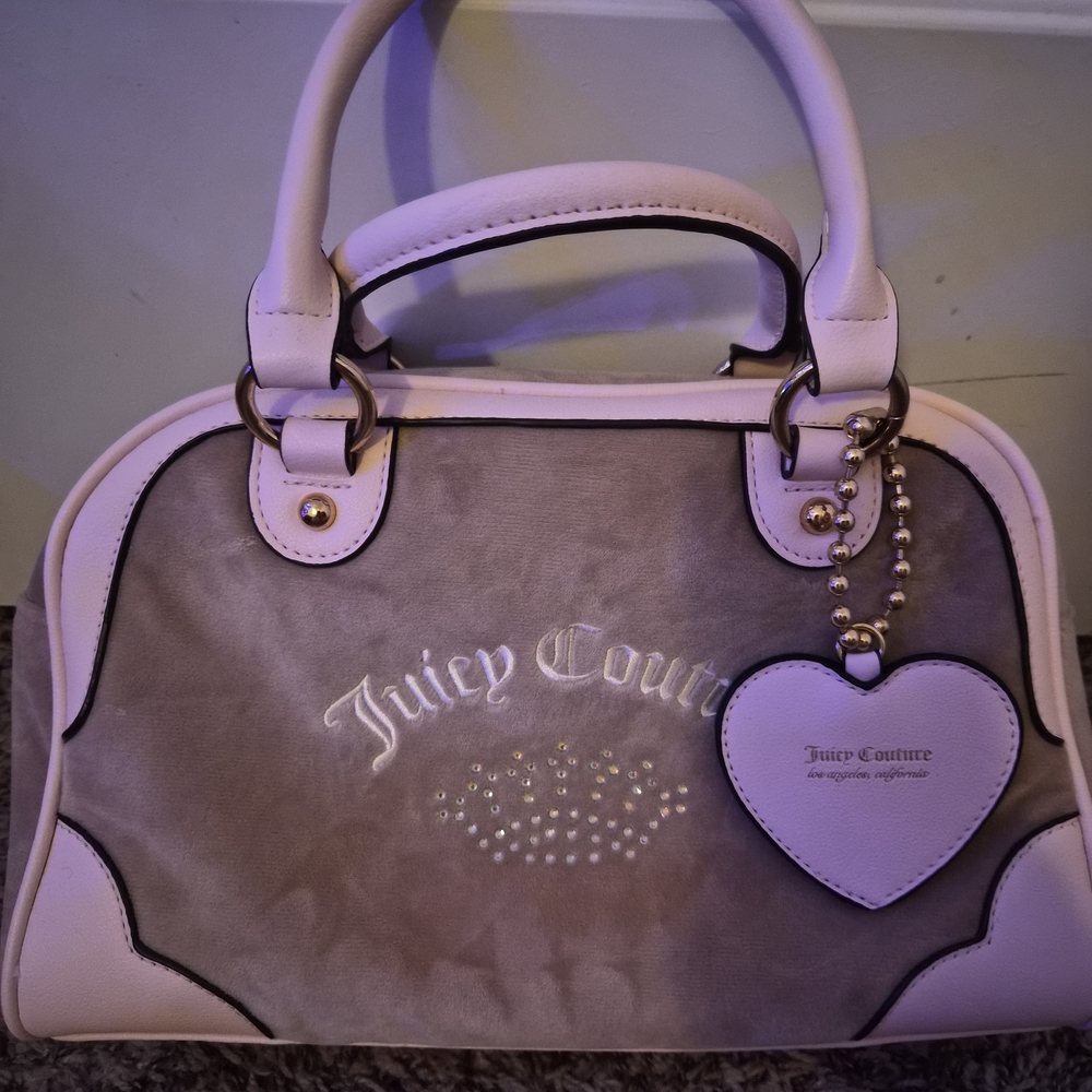 Juicy Couture Pink and Gray Women's Handbag